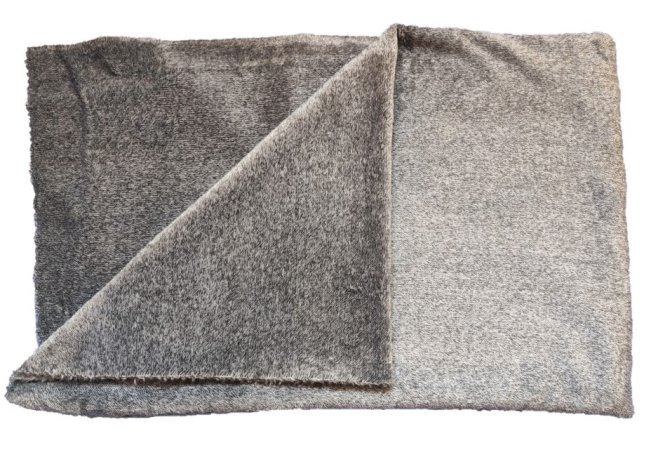 Deka flanel fleece - šedý melír - 70 x 100 cm